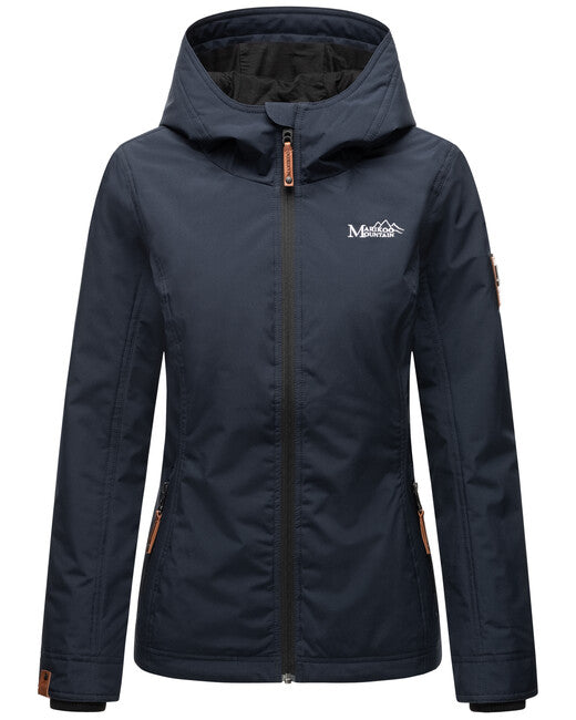 Marikoo BROMBEERE damen-übergangsjacke mit kapuze, navy
