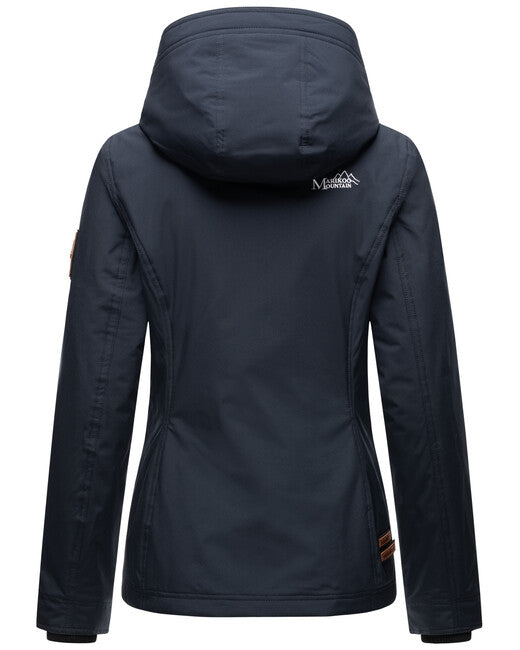 Marikoo BROMBEERE damen-übergangsjacke mit kapuze, navy