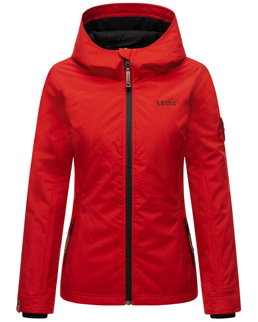 Marikoo BROMBEERE damen-übergangsjacke mit kapuze, rot