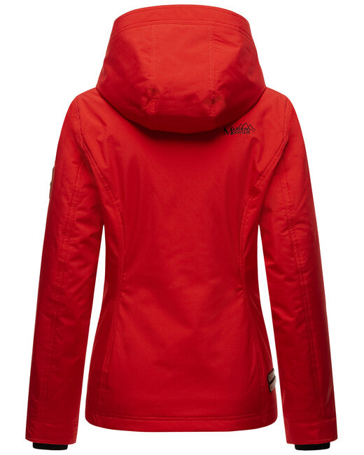 Marikoo BROMBEERE damen-übergangsjacke mit kapuze, rot