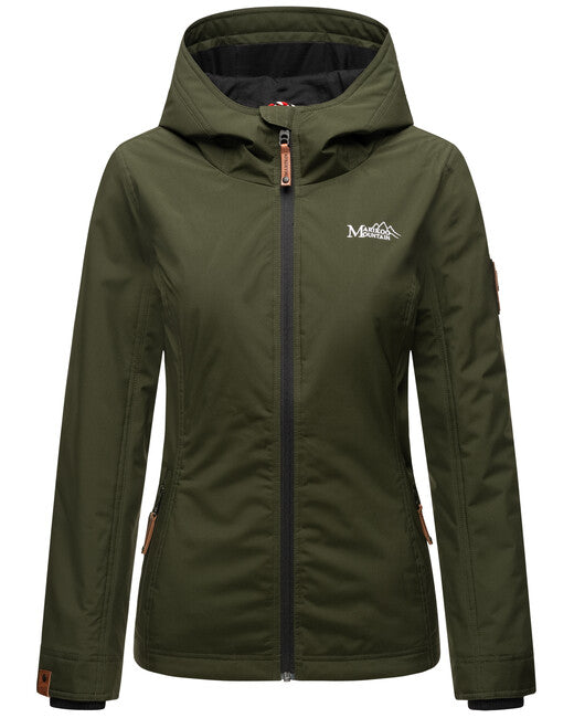 Marikoo BROMBEERE damen-Übergangsjacke mit Kapuze, oliv