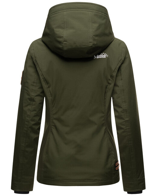Marikoo BROMBEERE damen-Übergangsjacke mit Kapuze, oliv
