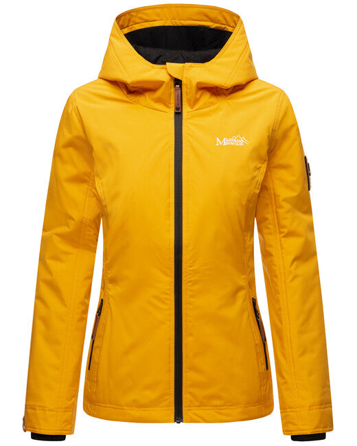 Marikoo BROMBEERE damen-übergangsjacke mit kapuze, gelb