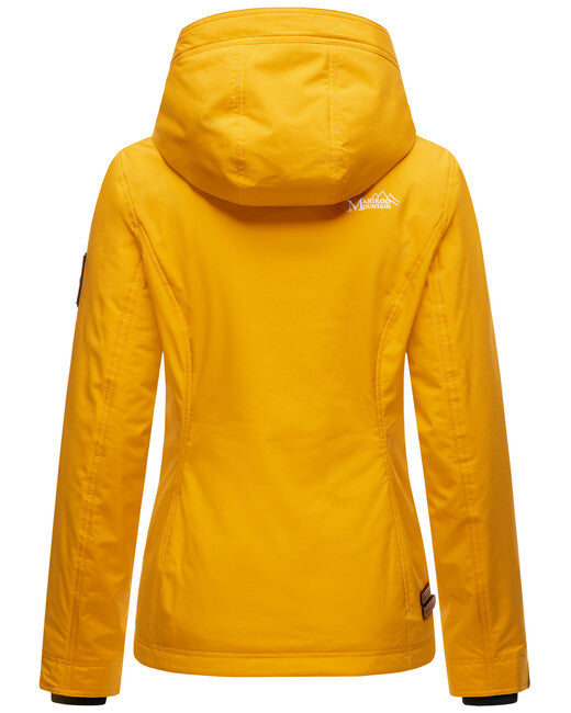 Marikoo BROMBEERE damen-übergangsjacke mit kapuze, gelb
