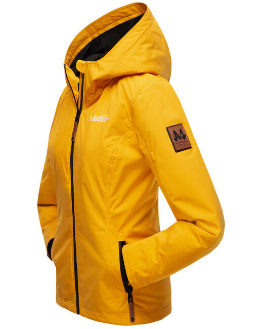 Marikoo BROMBEERE damen-übergangsjacke mit kapuze, gelb
