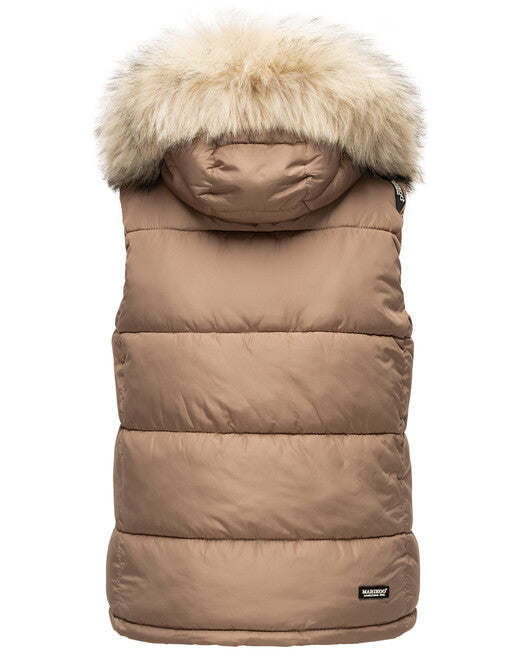 Marikoo Eisflockchen damenweste, taupe
