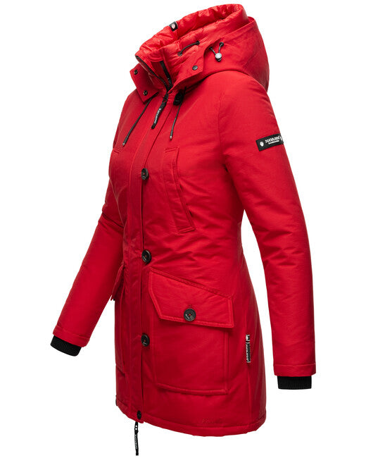 Navahoo Freezestoorm damen Winterjacke mit Kapuze, rot