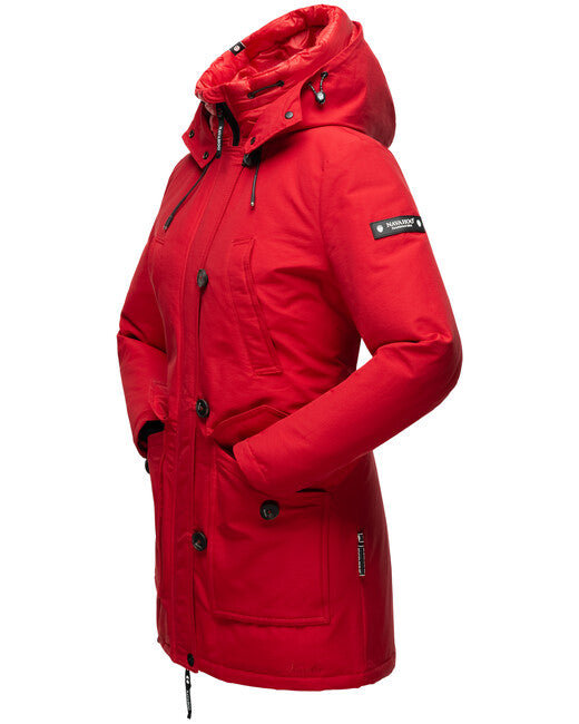 Navahoo Freezestoorm damen Winterjacke mit Kapuze, rot