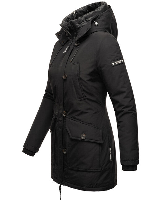 Navahoo Freezestoorm damen Winterjacke mit Kapuze, schwarz