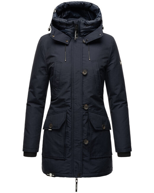 Navahoo Freezestoorm damen Winterjacke mit Kapuze, Navy