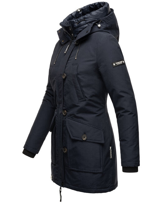 Navahoo Freezestoorm damen Winterjacke mit Kapuze, Navy