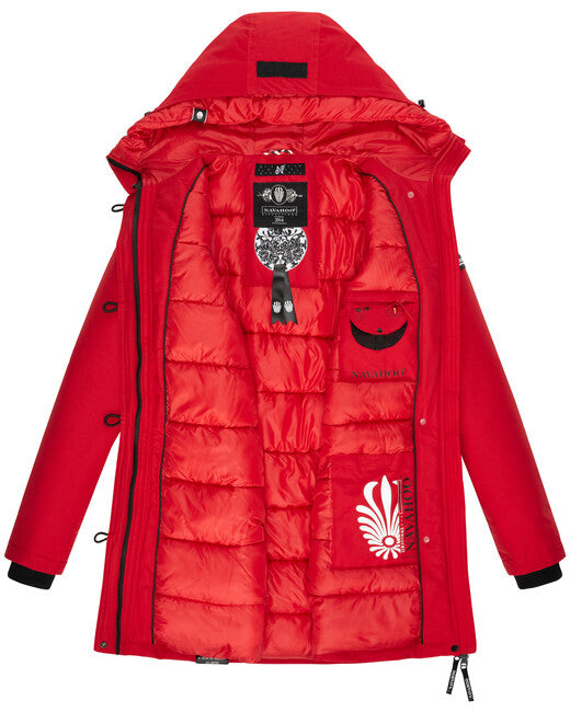 Navahoo Freezestoorm damen Winterjacke mit Kapuze, rot