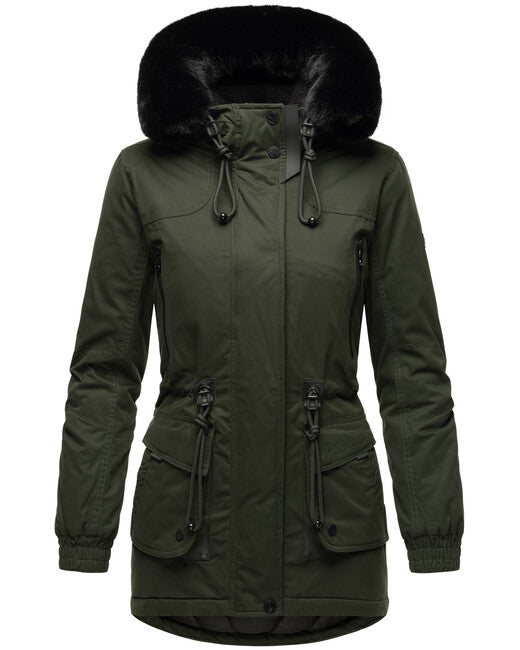 Navahoo Olessa damen Winterjacke, olivgrün