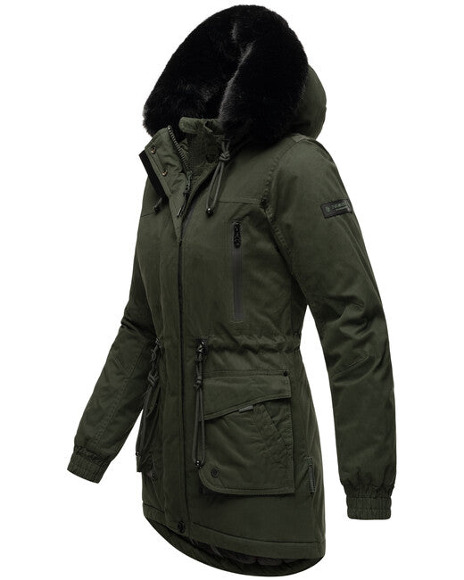 Navahoo Olessa damen Winterjacke, olivgrün