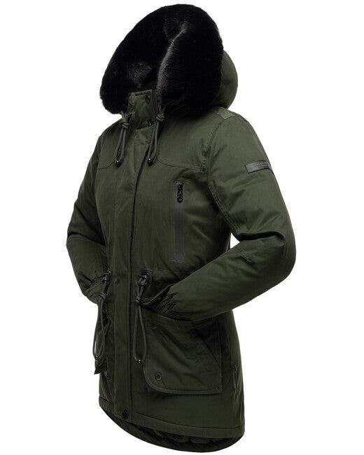 Navahoo Olessa damen Winterjacke, olivgrün