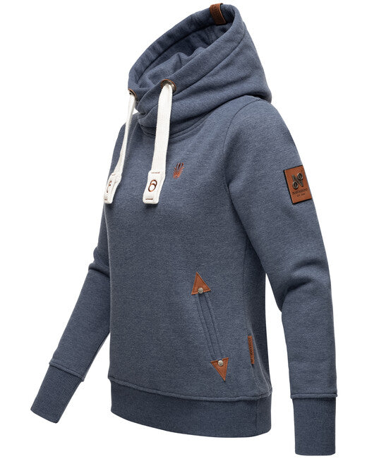 Navahoo Namikaa damen hoodie Dusty Blue Melange