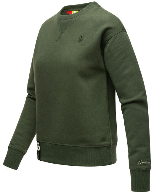 Navahoo Zuckerschnecke damen Sweatshirt, olivgrün