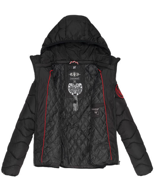 Navahoo KEY COLOR damen winterjacke mit kapuze, navy
