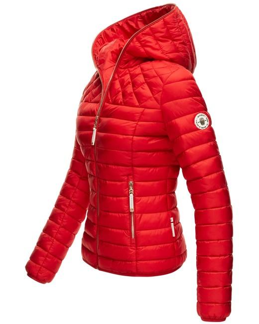 Navahoo Ich bin Hübsch damen Übergangsjacke mit Kapuze, Rot