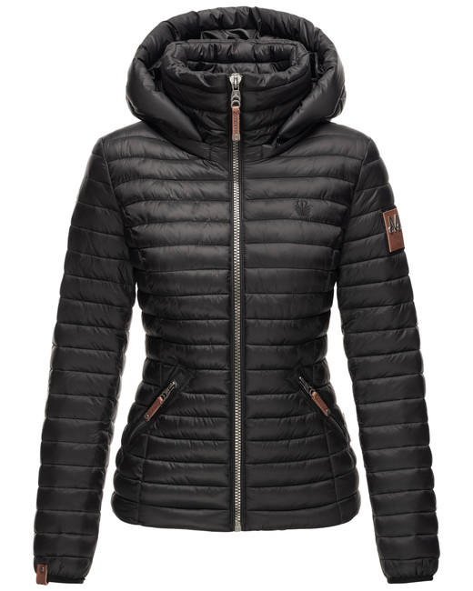 Marikoo LOWENBABY damen-Übergangsjacke mit Kapuze, schwarz