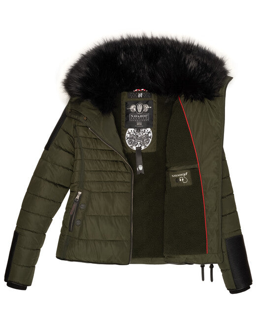 Navahoo Yuki2 damen Winterjacke, olivgrün