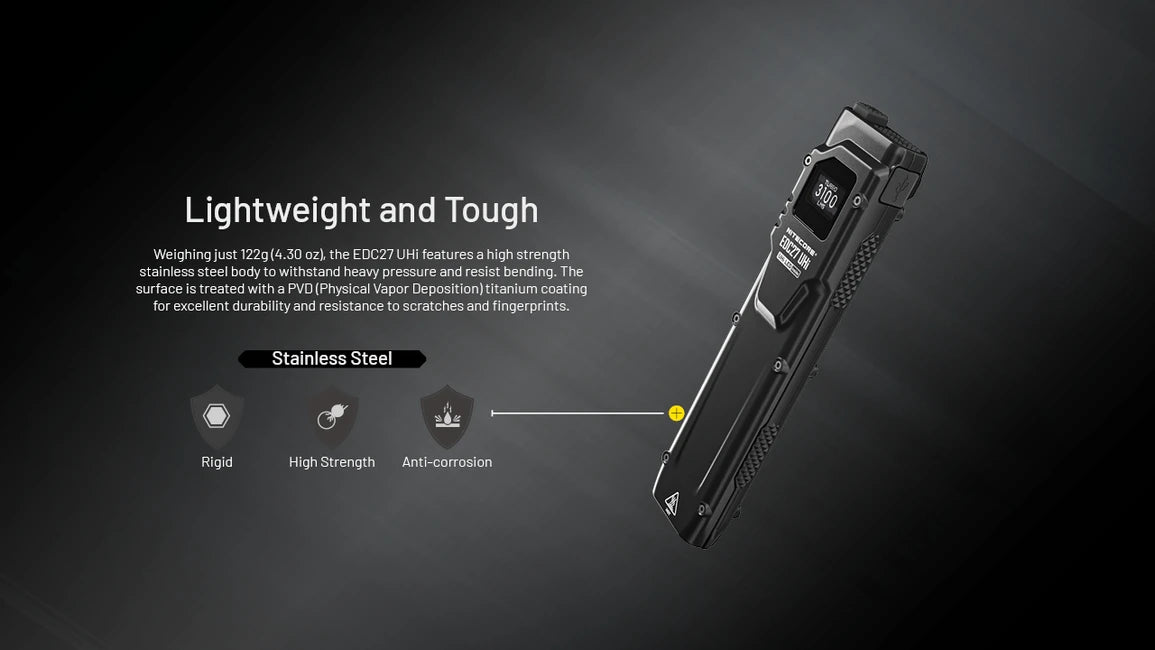 Nitecore EDC27 Uhi wiederaufladbare taschenlampe