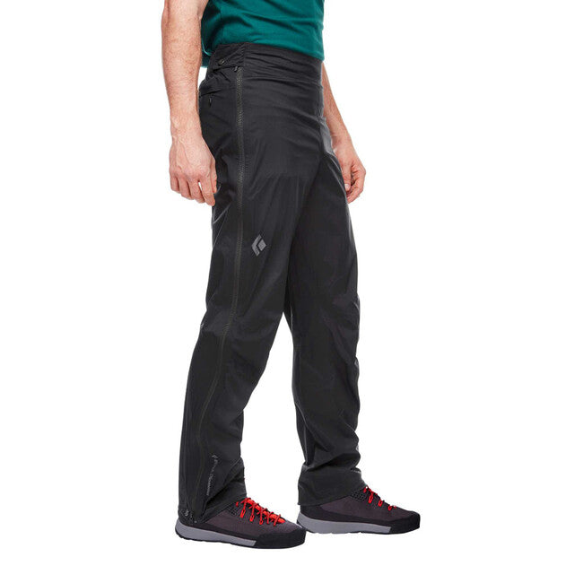 Black Diamond Men's Stormline Stretch Full Zip Regenhose, schwarz