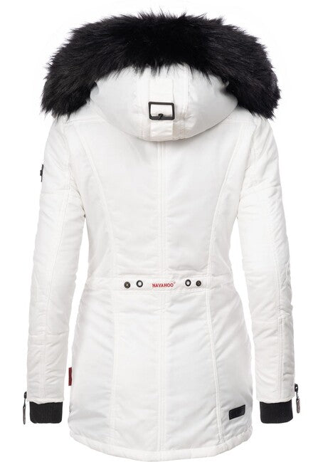 Navahoo SCHATZCHEN damen Winterjacke mit Kapuze, weiß