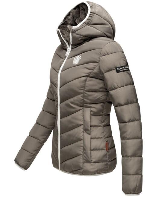 Navahoo ELVA damen Winterjacke mit Kapuze, grau-oliv