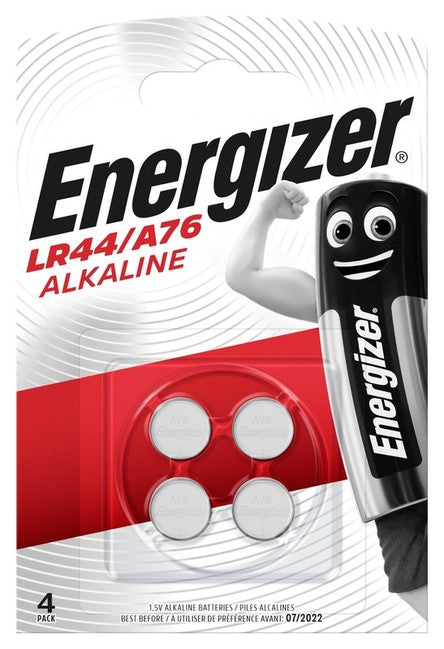 Energizer Knopfbatterie A76/LR44 alk bp4, 4st.