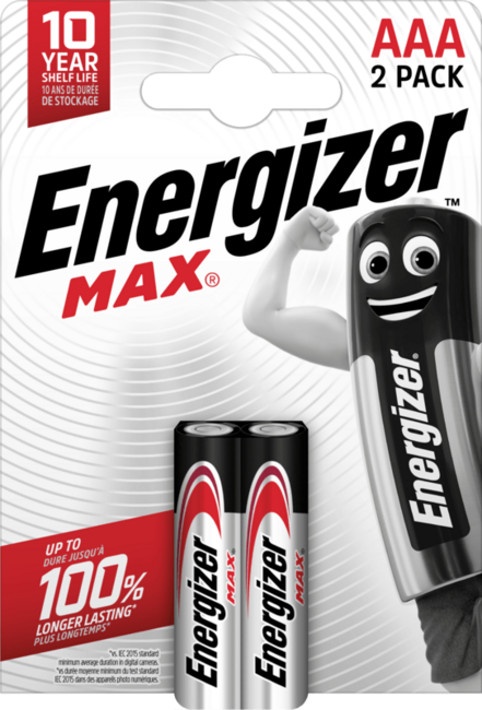 Energizer Max aaa alkalibatterien E303325300, 2 stk