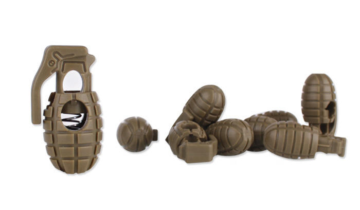 Mil-Tec Kordelstopper Handgranate, 10 Stück, coyote