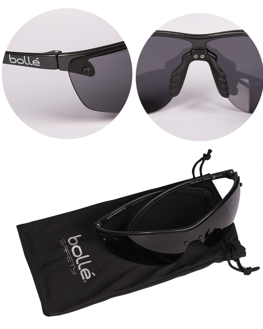Bollé SILIUM+ Rauchschutzbrille, schwarz