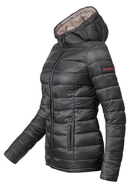 Marikoo Lucy damen-Übergangsjacke mit Kapuze, schwarz