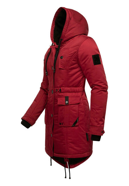 Navahoo LULUNA PRINCESS damen Winterjacke mit Kapuze, blood red
