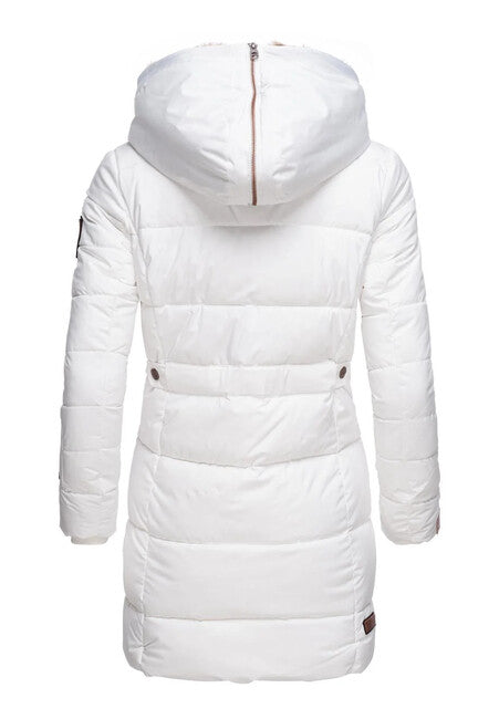 Marikoo Lieblings Jacke damen-winterjacke mit kapuze, weiß
