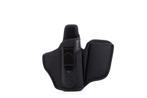 Falco puzdro appendic Marshall IWB zaistené s puzdrom na zásobník Ruger P93DC, čierne pravé