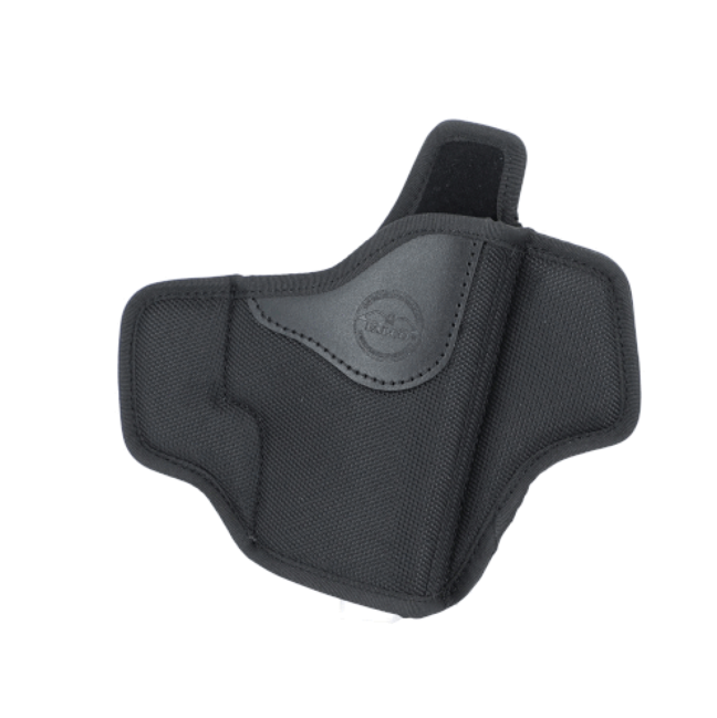 Falco Mayer Glock 19 OWB offenes Pancake Nylon-Gürtelholster, schwarz rechts