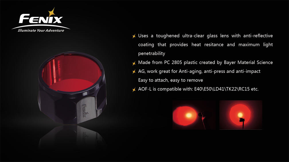 Fenix AOF-L filter, rot