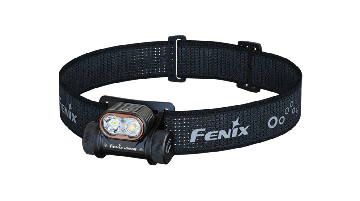 Fenix HM55R wiederaufladbare stirnlampe, ganz schwarz
