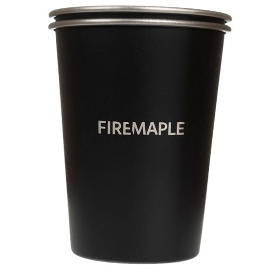 Fire Maple Antarctic Becher 2 Stück aus rostfreiem Stahl 350 ml, schwarz