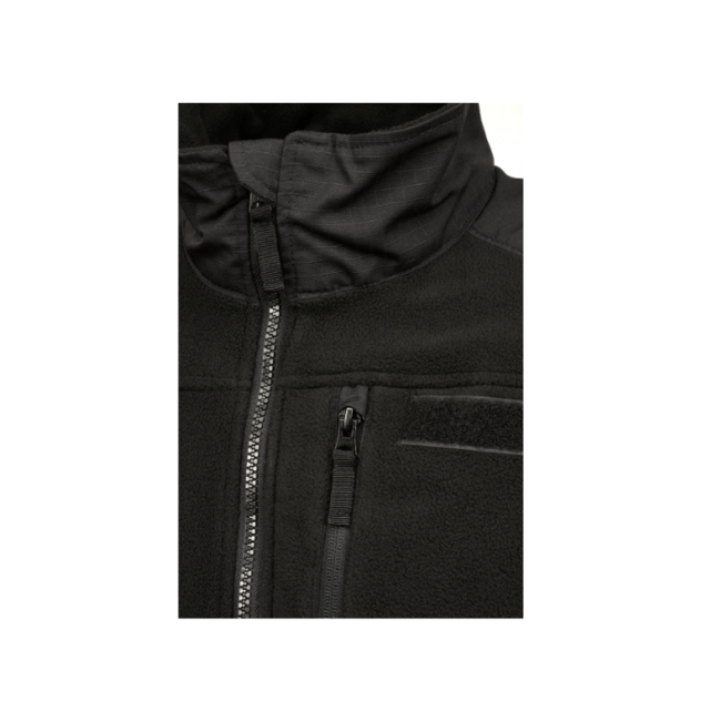 Brandit Fleece-Jacke Ripstop, schwarz