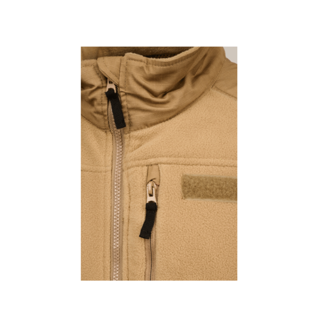 Brandit Fleece-Jacke Ripstop, camel