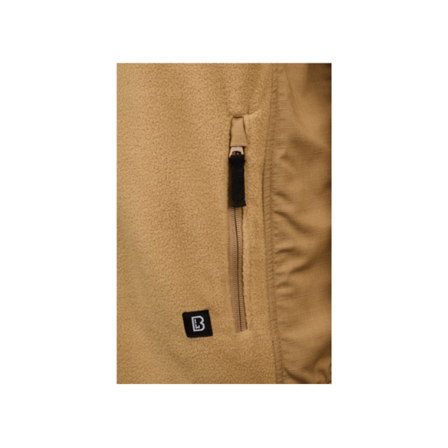 Brandit Fleece-Jacke Ripstop, camel