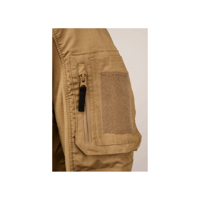 Brandit Fleece-Jacke Ripstop, camel