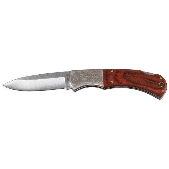 Fox Jack outdoor knife, holzgriff, ornamente