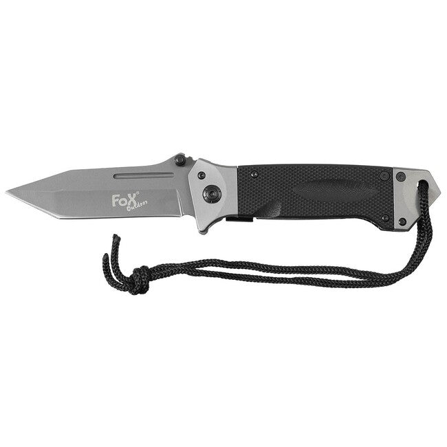 Fox Outdoor Jack einhändig Messer, schwarz, Griff G10