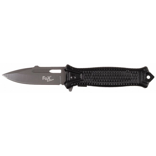 Fox Outdoor Snake einhandmesser, schwarz, metallgriff