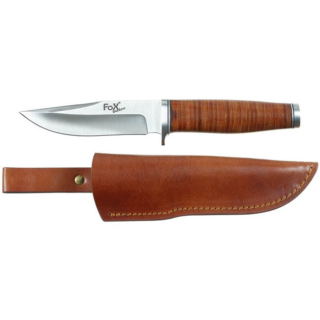 Fox Outdoor Ranger 11 Pfadfindermesser Ledergriff mit Scheide
