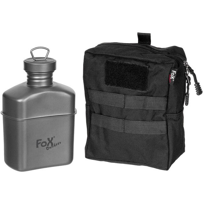 Fox Outdoor Feldflasche, ca. 1 L, titanfarben